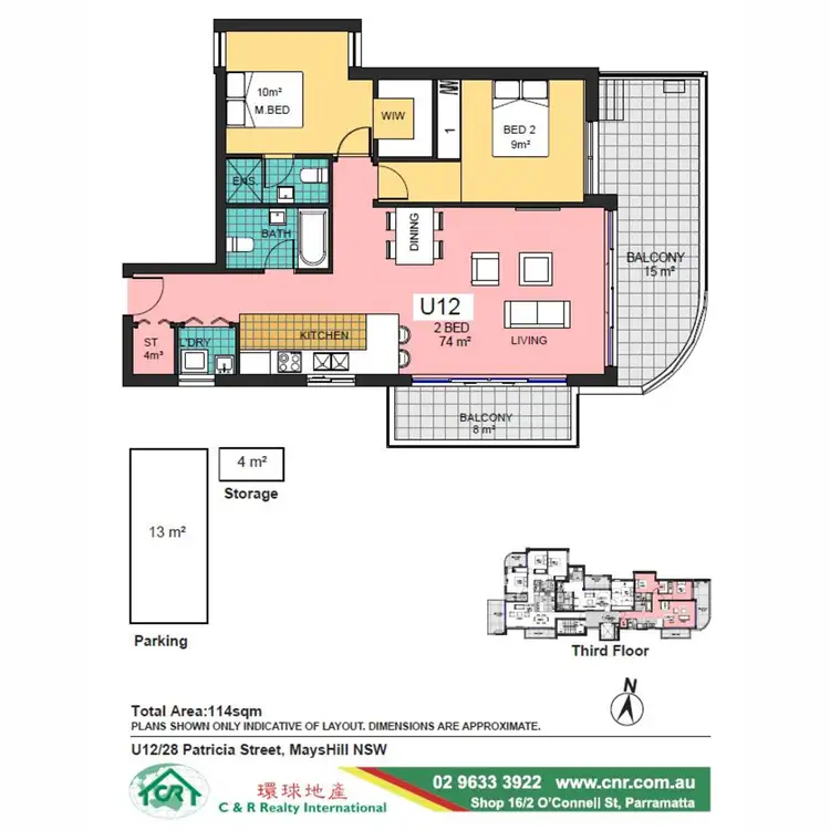 Floorplan of Homely unit listing, 12/28 Patricia Street, Parramatta NSW 2150