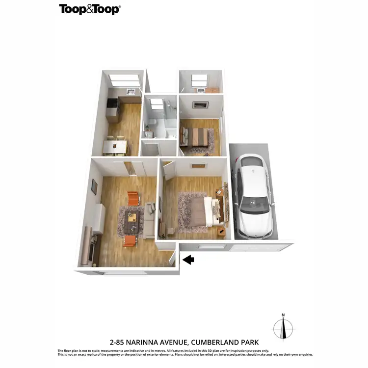 Floorplan of Homely unit listing, 2/85 Narinna Avenue, Cumberland Park SA 5041