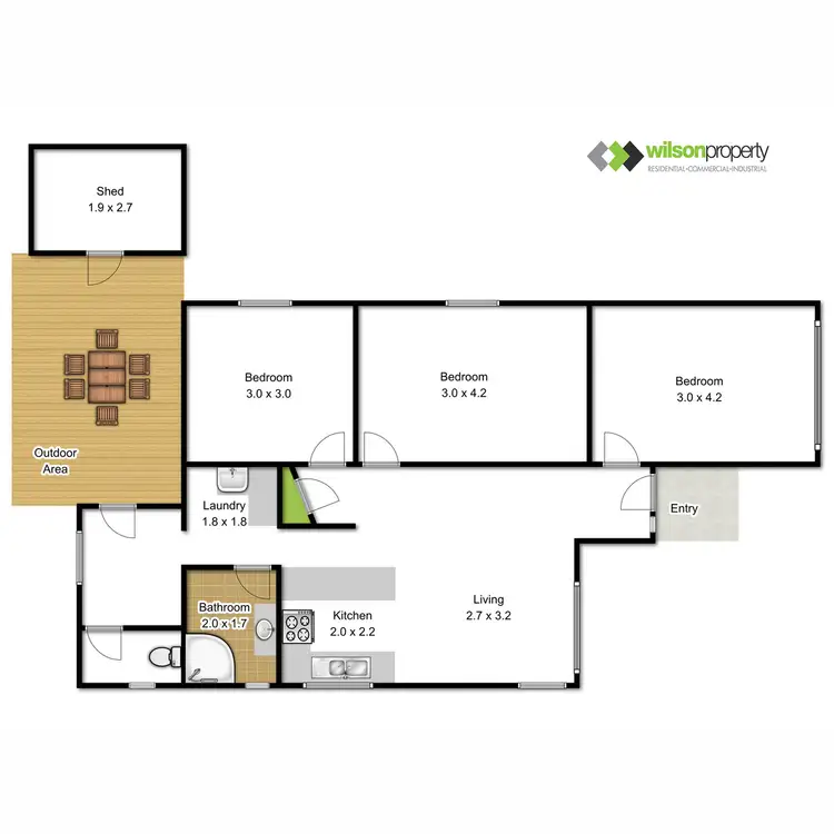 Floorplan of Homely house listing, 57 Lafayette Street, Traralgon VIC 3844