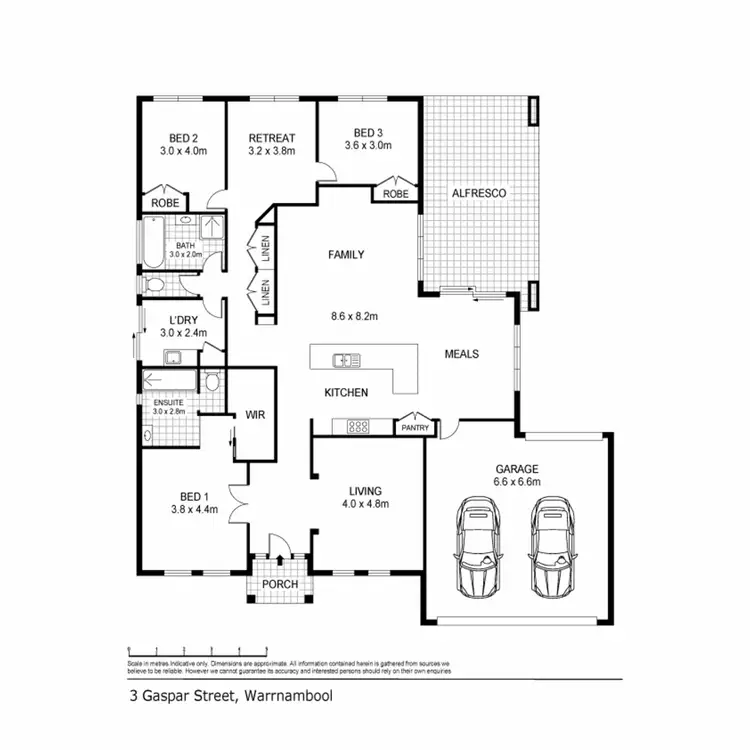 Floorplan of Homely house listing, 3 Gaspar Street, Warrnambool VIC 3280