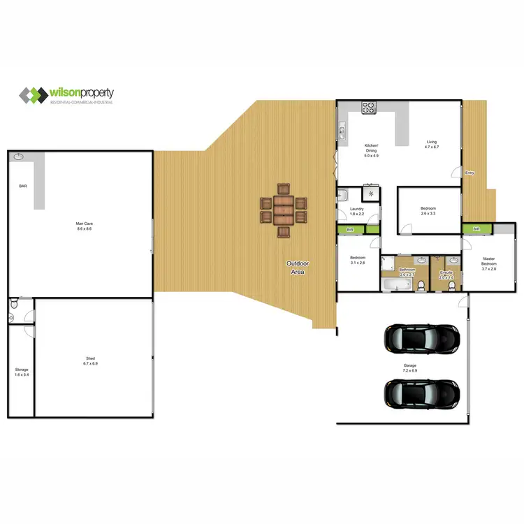 Floorplan of Homely house listing, 3 Blackwood Close, Traralgon VIC 3844