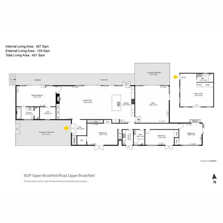 Floorplan of Homely rural property listing, 607F Upper Brookfield Road, Upper Brookfield QLD 4069