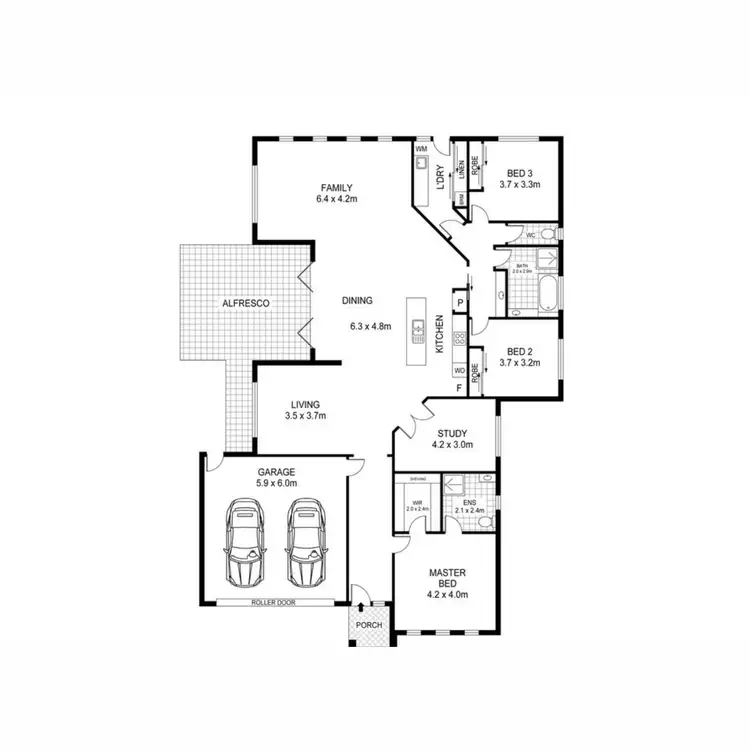 Floorplan of Homely house listing, 12 Katherine Court, Hamilton VIC 3300
