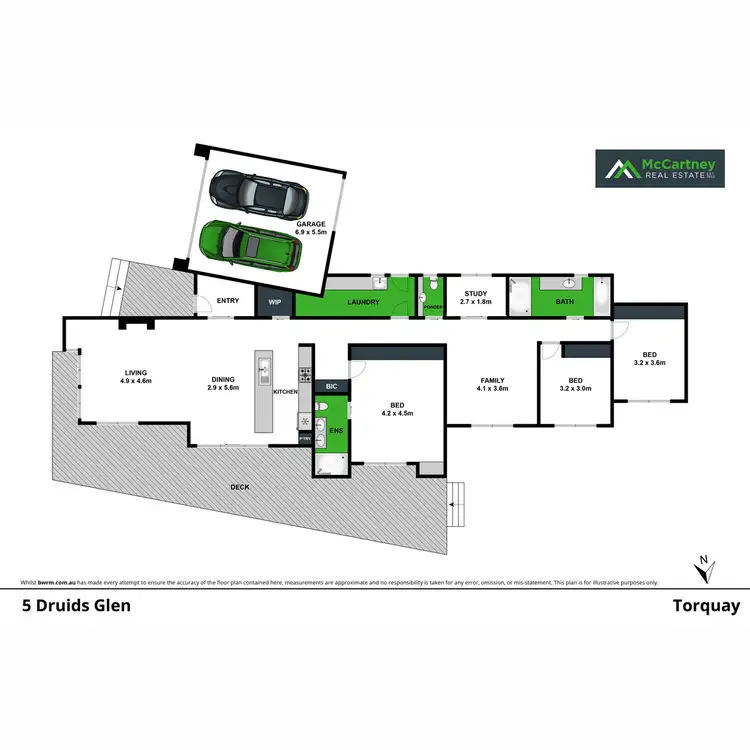 Floorplan of Homely house listing, 5 Druids Glen, Torquay VIC 3228