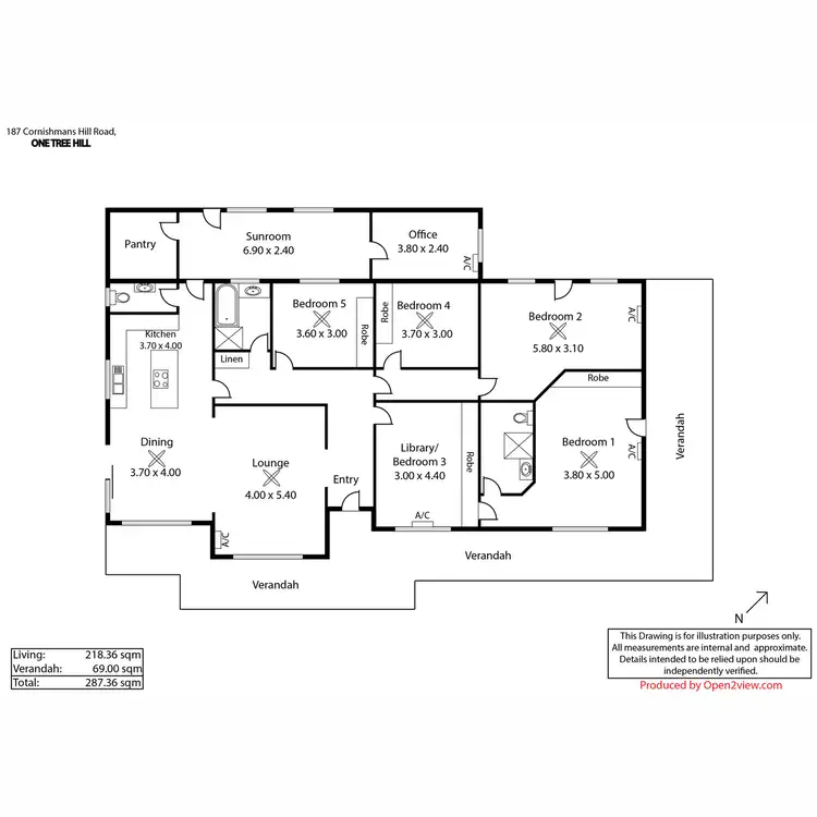 Floorplan of Homely house listing, 187 Cornishmans Hill Road, One Tree Hill SA 5114