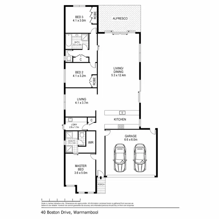 Floorplan of Homely house listing, 40 Boston Drive, Warrnambool VIC 3280