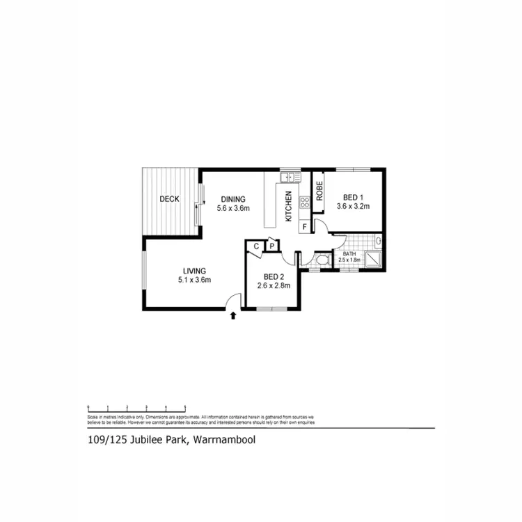 Floorplan of Homely house listing, 109/125 Jubilee Park Road, Warrnambool VIC 3280