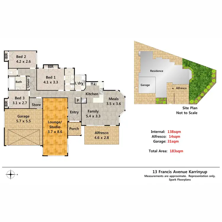 Floorplan of Homely house listing, 13 Francis Avenue, Karrinyup WA 6018