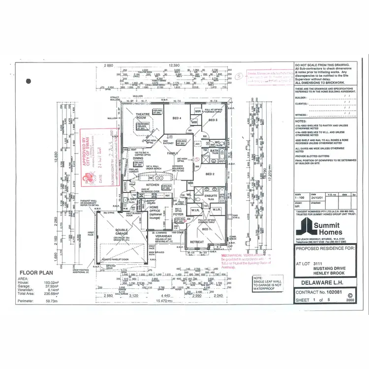 Floorplan of Homely house listing, 16 Mustang Drive, Henley Brook WA 6055