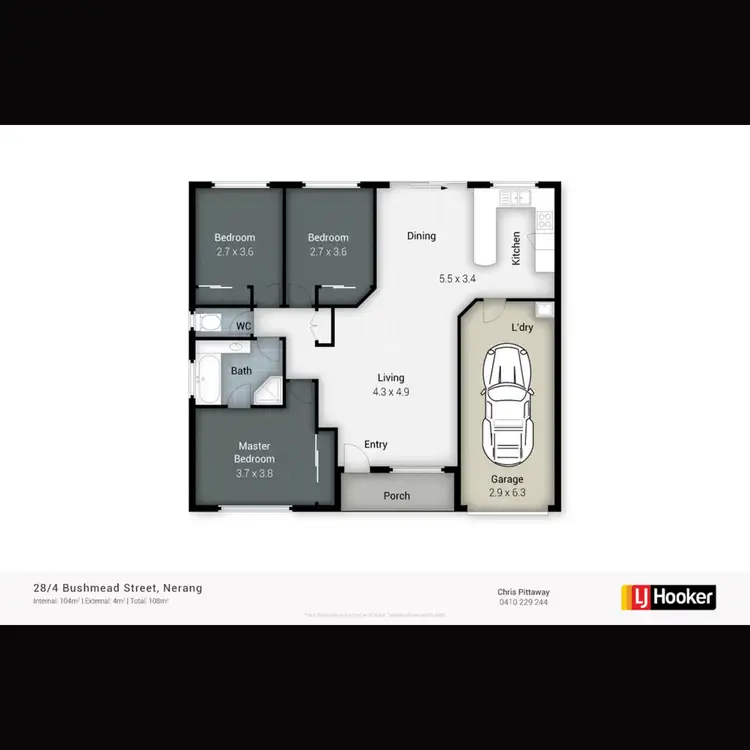Floorplan of Homely unit listing, 28/4 Bushmead Street, Nerang QLD 4211
