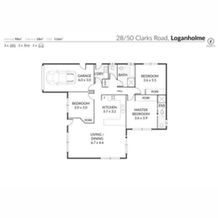 Floorplan of Homely house listing, 28/50 Clarks Road, Loganholme QLD 4129