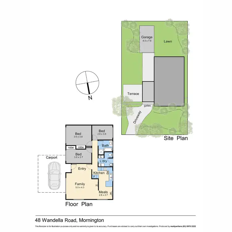 Floorplan of Homely house listing, 48 Wandella Road, Mornington VIC 3931