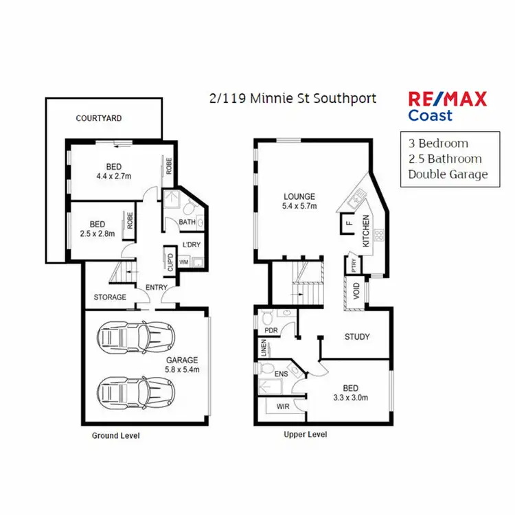 Floorplan of Homely townhouse listing, 2/119 Minnie Street, Southport QLD 4215