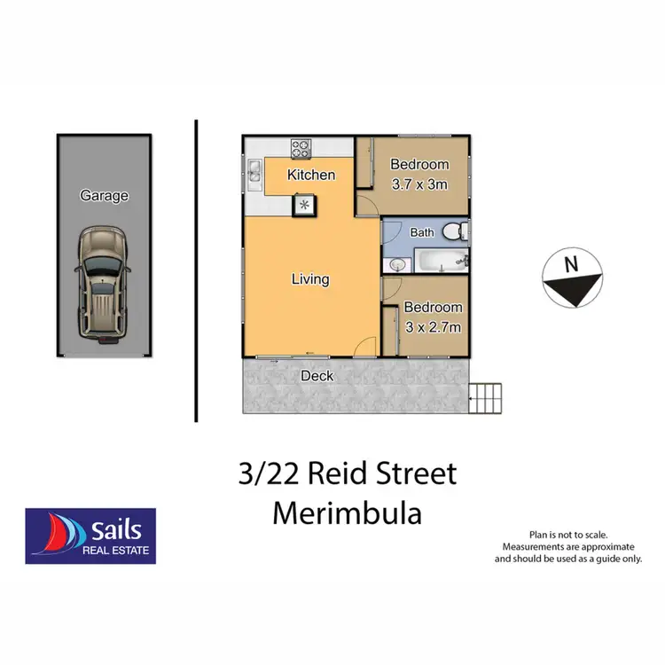 Floorplan of Homely townhouse listing, 3/22 Reid Street, Merimbula NSW 2548
