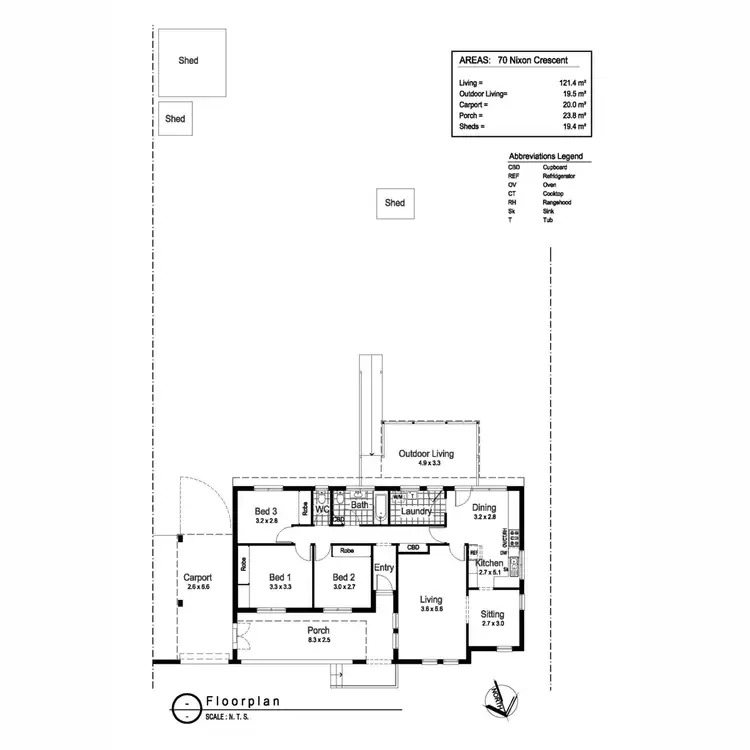 Floorplan of Homely house listing, 70 Nixon Crescent, Tolland NSW 2650
