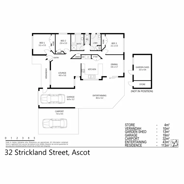 Floorplan of Homely house listing, 32 Strickland Street, Ascot VIC 3551