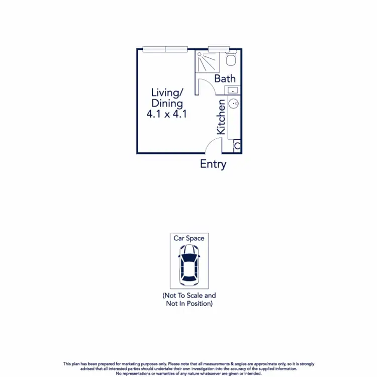 Floorplan of Homely studio listing, 32/22-28 Canterbury Street, Flemington VIC 3031