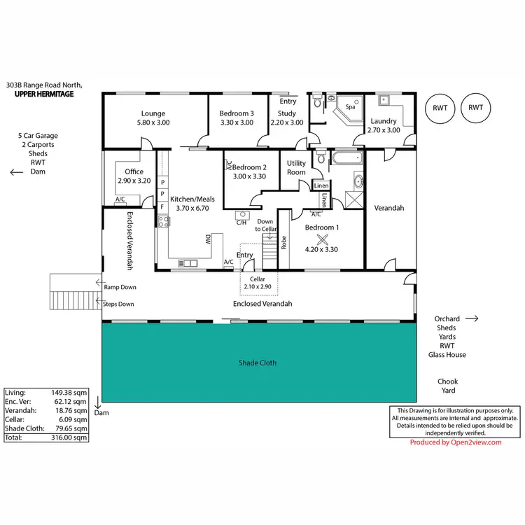 Floorplan of Homely house listing, 303B Range Road North, Upper Hermitage SA 5131
