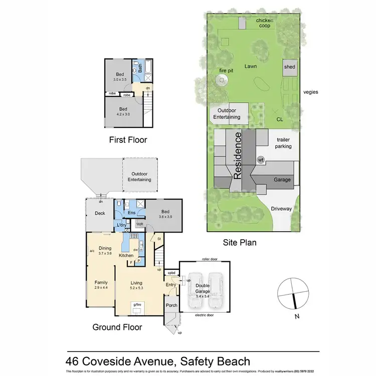 Floorplan of Homely house listing, 46 Coveside Avenue, Safety Beach VIC 3936