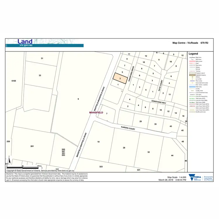 Floorplan of Homely house listing, 3 Oaksford Drive, Mansfield VIC 3722
