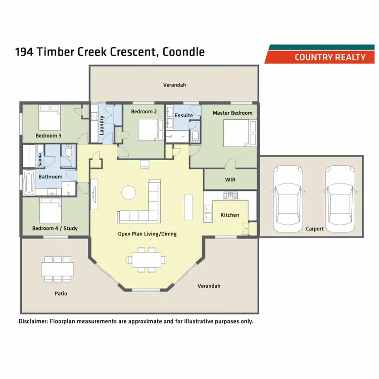 Floorplan of Homely house listing, 194 Timber Creek Crescent, Coondle, Toodyay WA 6566