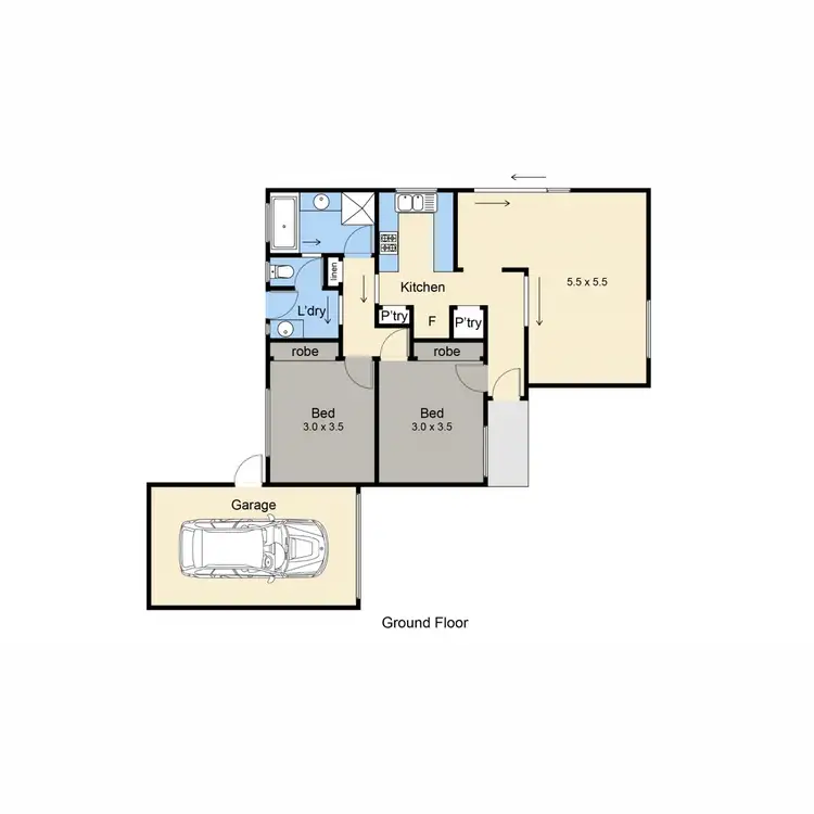 Floorplan of Homely unit listing, 1/23 Richardson Street, Rye VIC 3941