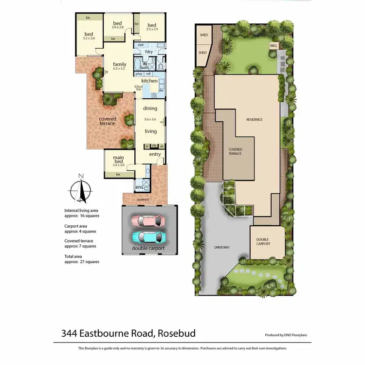 Floorplan of Homely house listing, 344 Eastbourne Road, Rosebud VIC 3939