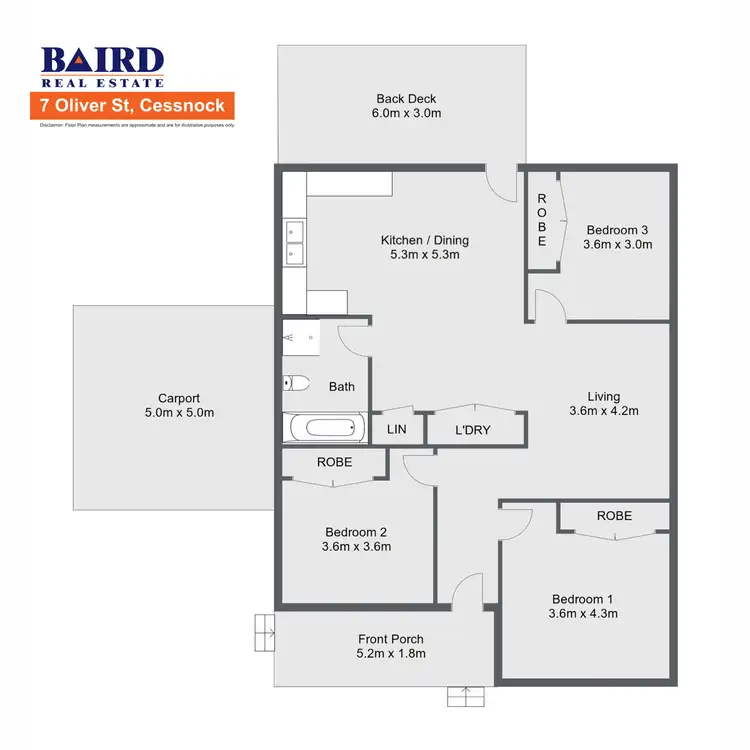 Floorplan of Homely house listing, 7 Oliver Street, Cessnock NSW 2325