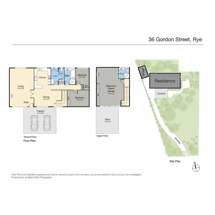 Floorplan of Homely house listing, 36 Gordon Street, Rye VIC 3941