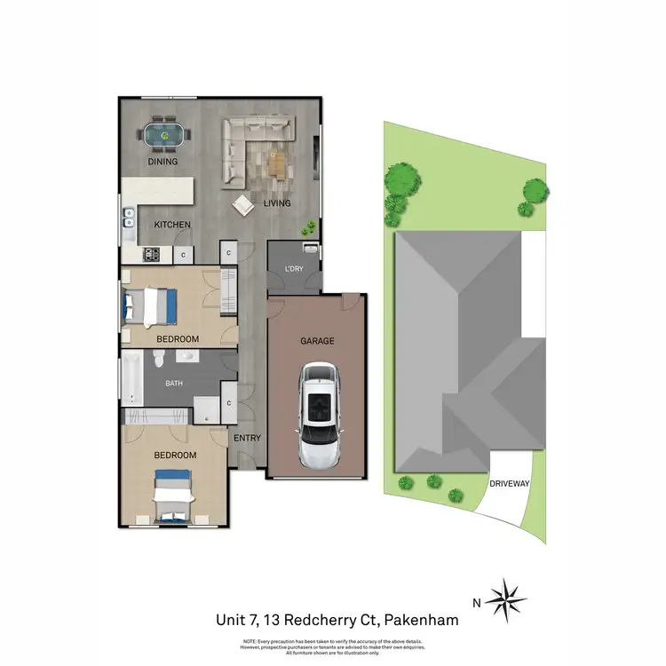Floorplan of Homely unit listing, 7/13 Redcherry Court, Pakenham VIC 3810