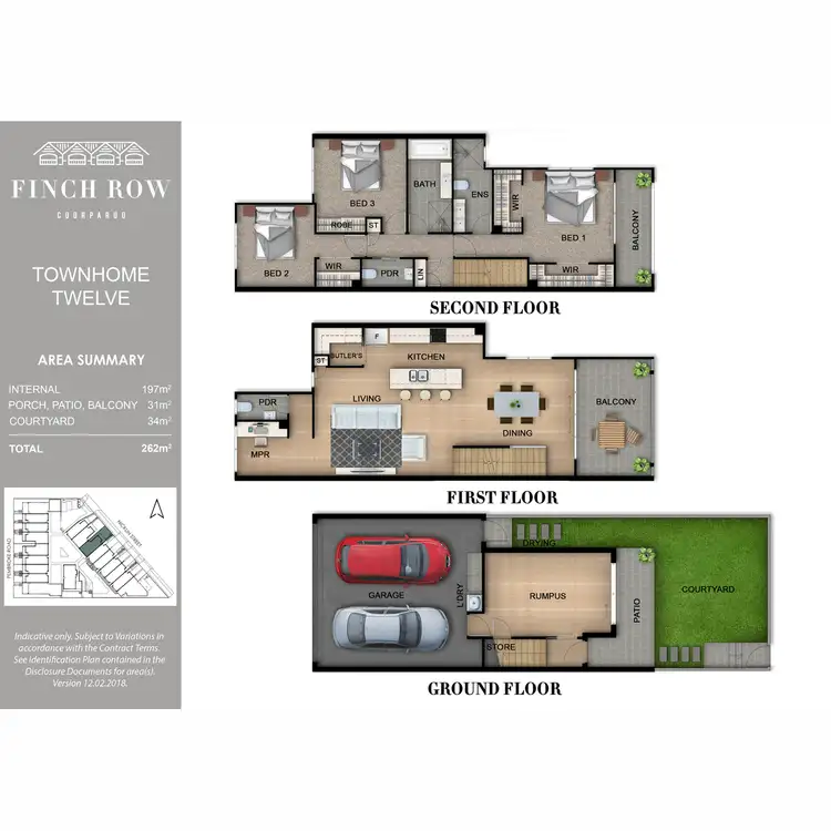 Floorplan of Homely townhouse listing, 12/19 Nicklin Street, Coorparoo QLD 4151