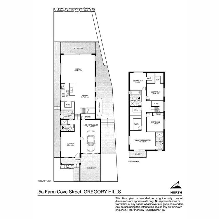 Floorplan of Homely semi-detached listing, 5a Farm Cove Street, Gregory Hills NSW 2557