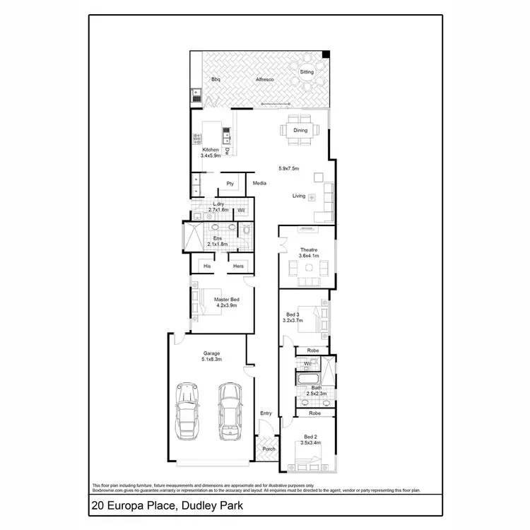Floorplan of Homely house listing, 20 Europa Place, Dudley Park WA 6210