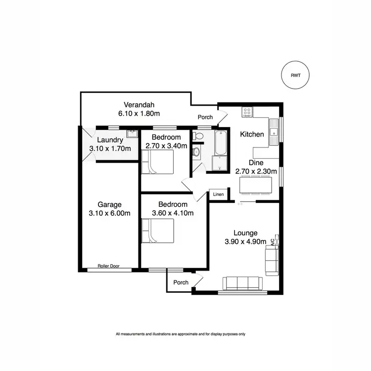 Floorplan of Homely unit listing, 1/65 Nashwauk Crescent, Moana SA 5169