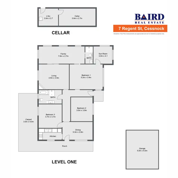 Floorplan of Homely house listing, 7 Regent Street, Cessnock NSW 2325