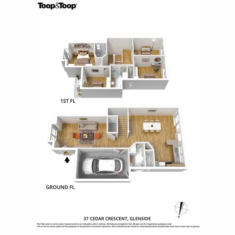 Floorplan of Homely townhouse listing, 37 Cedar Crescent, Glenside SA 5065