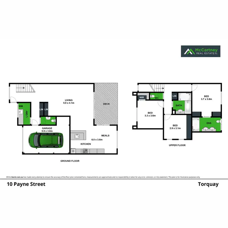 Floorplan of Homely townhouse listing, 10 Payne Street, Torquay VIC 3228