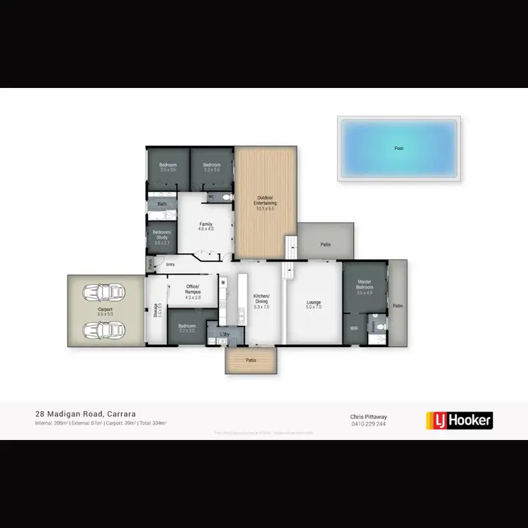 Floorplan of Homely house listing, 28 Madigan Road, Carrara QLD 4211