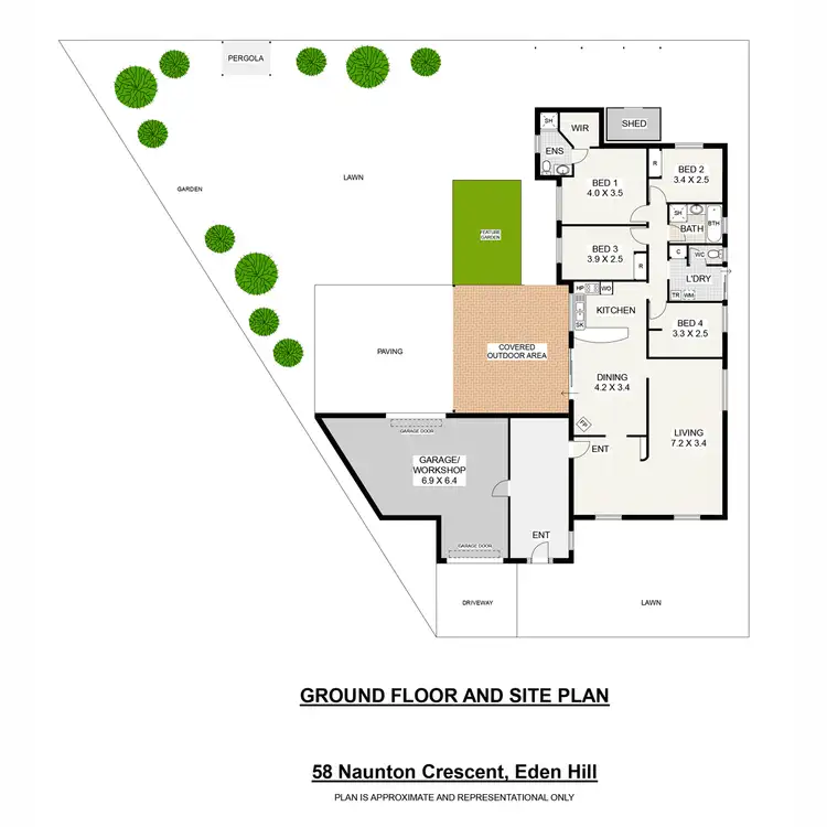 Floorplan of Homely house listing, 58 Naunton Crescent, Eden Hill WA 6054