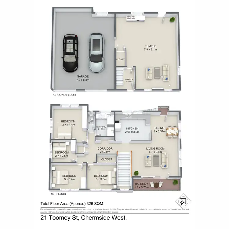 Floorplan of Homely house listing, 21 Toomey Street, Chermside West QLD 4032
