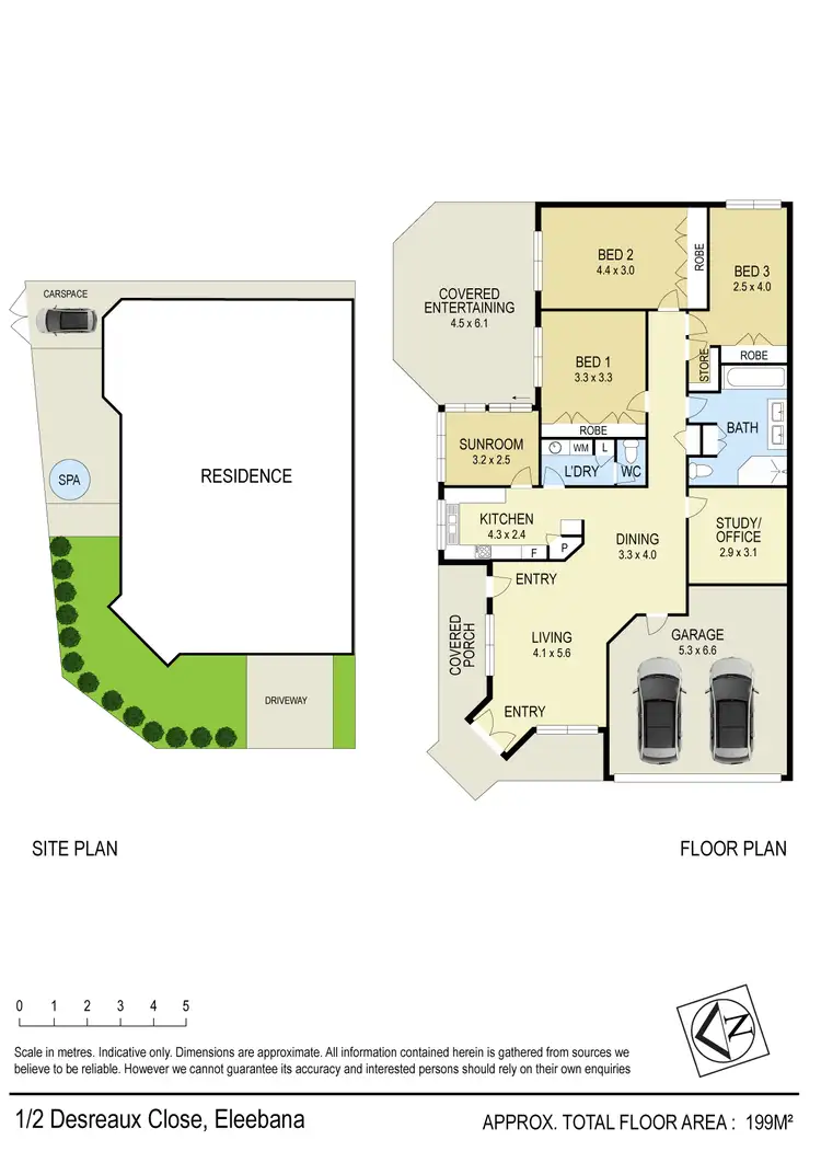 Floorplan of Homely villa listing, 1/2 Desreaux Close, Eleebana NSW 2282