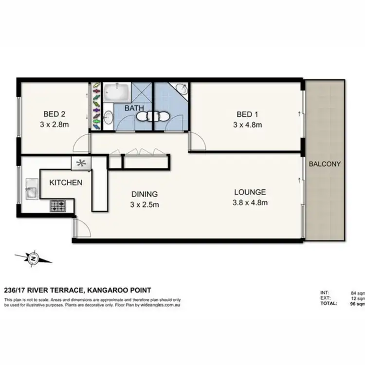 Floorplan of Homely apartment listing, 17/236 River Terrace, Kangaroo Point QLD 4169