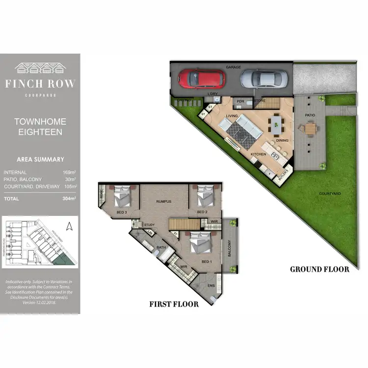 Floorplan of Homely townhouse listing, 18/19 Nicklin Street, Coorparoo QLD 4151