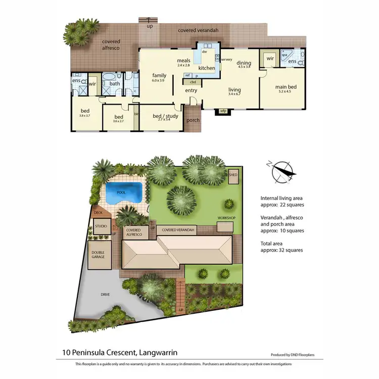 Floorplan of Homely house listing, 10 Peninsula Crescent, Langwarrin VIC 3910