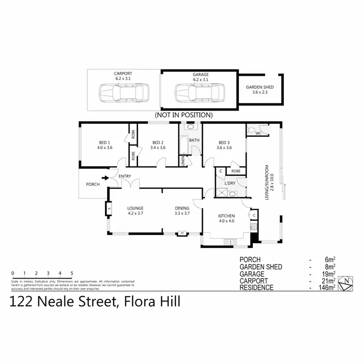 Floorplan of Homely house listing, 122 Neale Street, Flora Hill VIC 3550