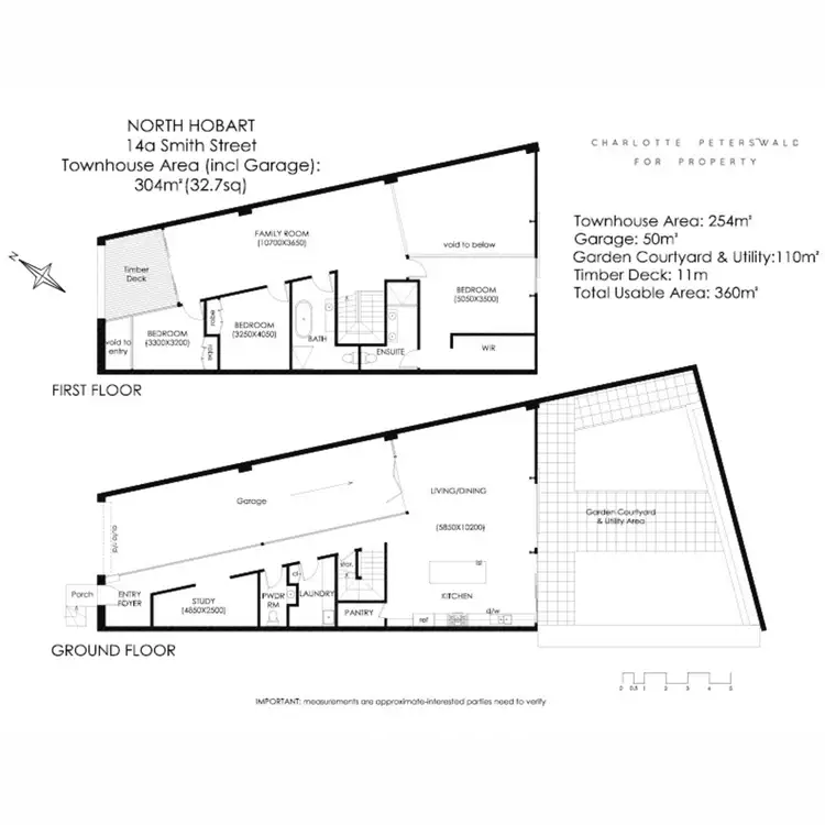 Floorplan of Homely townhouse listing, 14a Smith Street, North Hobart TAS 7000