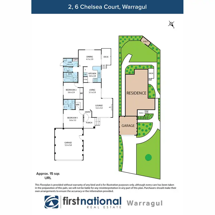 Floorplan of Homely townhouse listing, 2/6 Chelsea Court, Warragul VIC 3820