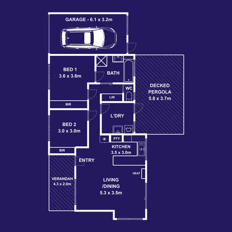 Floorplan of Homely unit listing, 3/141 Princess Road, Corio VIC 3214