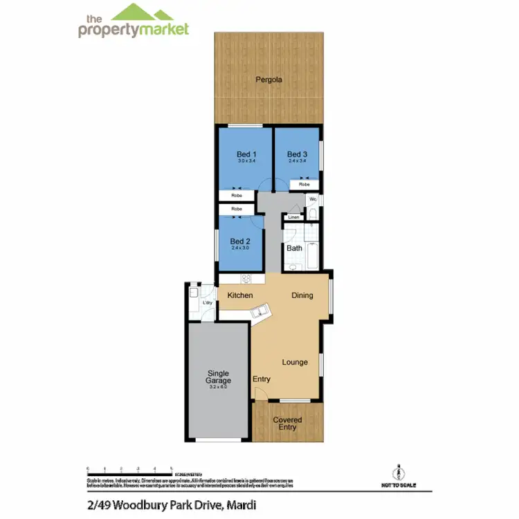 Floorplan of Homely semi-detached listing, 2/49 Woodbury Park Drive, Mardi NSW 2259