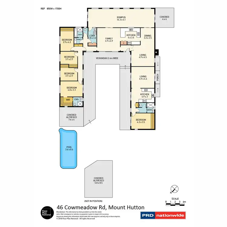 Floorplan of Homely house listing, 46 Cowmeadow Road, Mount Hutton NSW 2290